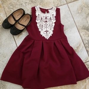 Girls  Burgundy dress